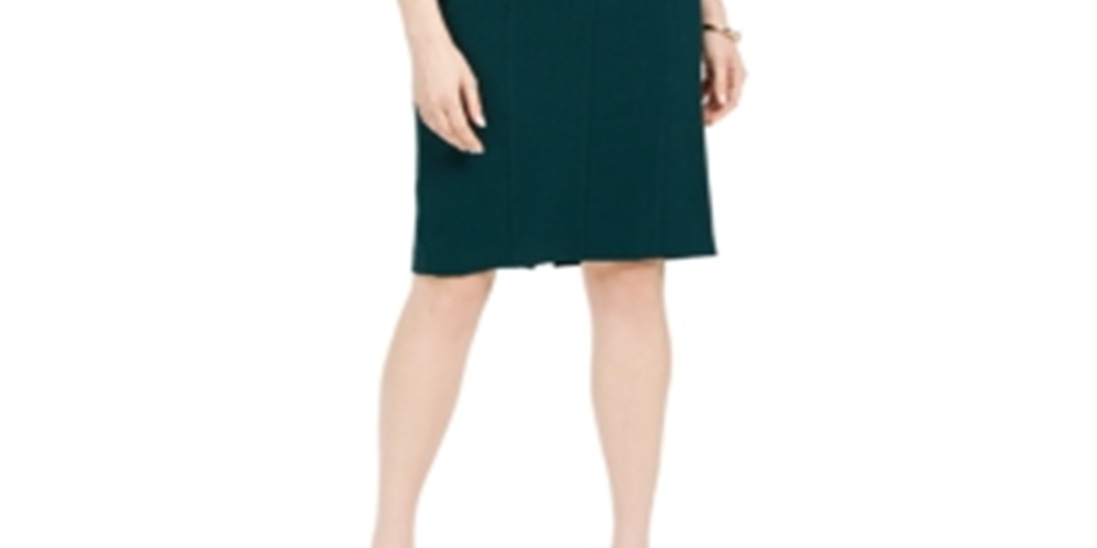 Vince Camuto Women's V Neck Sheath Dress Green Size 8