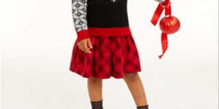 Charter Club Women's Little Girls Snowflake Sweater Black Size 5