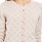 Charter Club Women's Lurex Patterned Cardigan Ballet Ribbon Combo Pink Size XX-Large