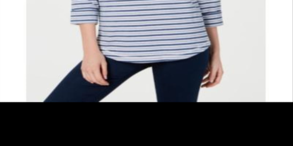 Karen Scott Women's Zoe Sweatshirt  Blue Size X-Large