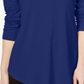 JM Collection Women's Turtleneck Top Blue Size Petite S