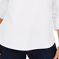 Charter Club Women's Textured Tie Cuff Top White Size X-Large