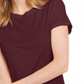 Maison Jules Women's Tie Back Solid T-Shirt  Red Size Medium
