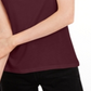 Maison Jules Women's Tie Back Solid T-Shirt  Red Size Medium