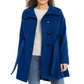 Madden Girl Junior's Belted Skirted Coat Blue Size Large