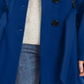 Madden Girl Junior's Belted Skirted Coat Blue Size Large