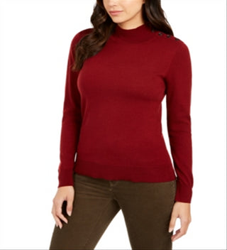 Charter Club Women's Merino Wool Turtleneck Red Size X-Small