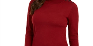 Charter Club Women's Merino Wool Turtleneck Red Size X-Small
