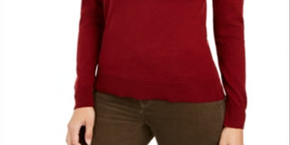 Charter Club Women's Merino Wool Turtleneck Red Size X-Small