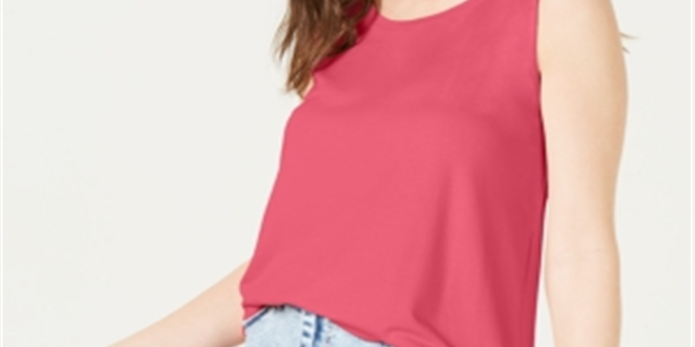 Style & Co Women's Swing Fit Tank Top Pink Size X-Large