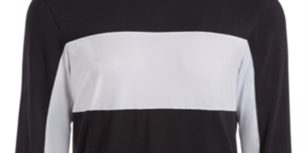 Ideology Men's Mesh Blocked Long Sleeve T-Shirt Black Size XXX-Large