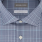 Michael Kors Men's Plaid Slim Fir Button-Down Shirt Blue Size 16X32X33