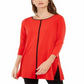 Alfani Women's Piped Tunic Red Size Petite Small