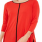Alfani Women's Piped Tunic Red Size Petite Small