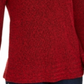 Style & Co Women's Textured Knitted Printed Long Sleeve Scoop Neck T-Shirt Sweater Size Red Size Petite L
