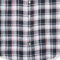 Perry Ellis Men's Linen Plaid Button Down Shirt Gray Size Large