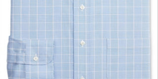 Brooks Brothers Men's Regent Slim Fit Stretch Non Iron Check Dress Shirt Blue Size 16-35