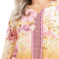 JM Collection Women's Floral Print Top Yellow Size Petite Medium