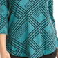 JM Collection Women's 3/4 Sleeve Cold Shoulder Top Green Size X-Large