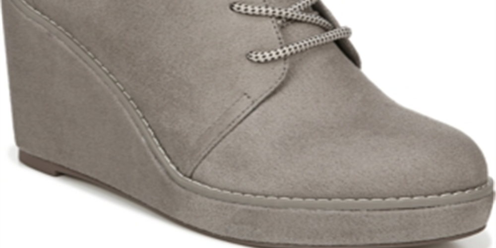 Carlos Santana Women's Wills Lace up Wedge Gray Size 8 M