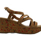 Style & Co Women's Ionna Faux Leather Wedge Sandals Brown Size 6.5 M