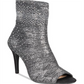 INC International Concepts Women's Rielee 2 Rhinestone Open Toe Ankle Boots Gray Size 10 M