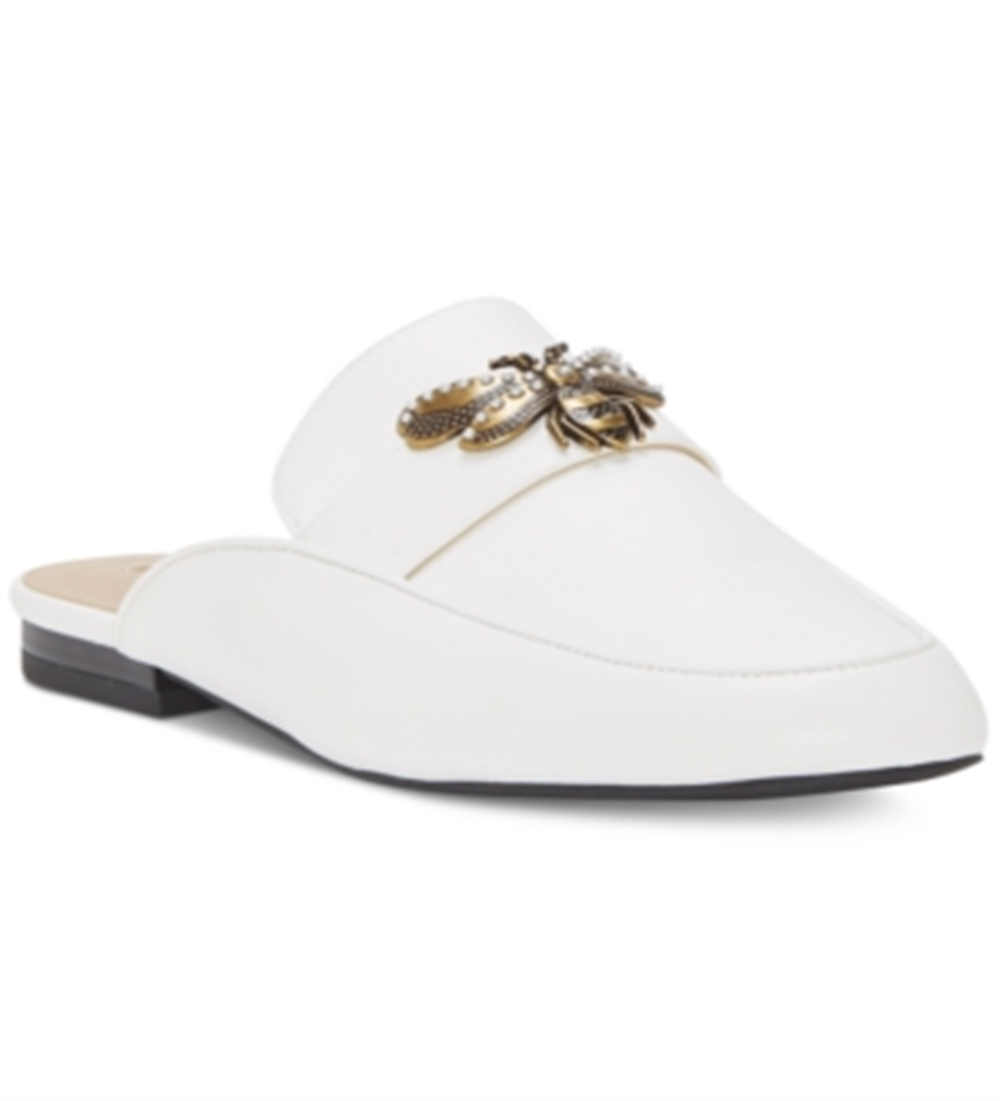 INC International Concepts Womens Gannie16 Closed Toe Slide White Size 8 M