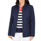 Charter Club Women's Quilted Jacket Blue Size Medium