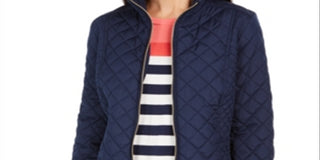 Charter Club Women's Quilted Jacket Blue Size Medium