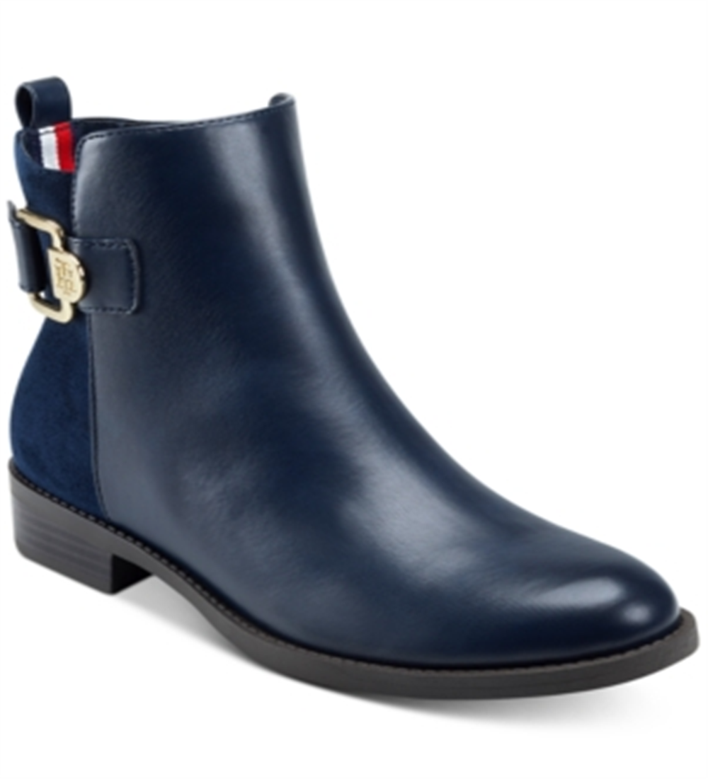 Tommy Hilfiger Women's Inella Closed Toe Ankle Fashion Boots Blue Size 6.5 M