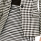 Calvin Klein Women's Houndstooth Print Single Button Blazer Black Size 6