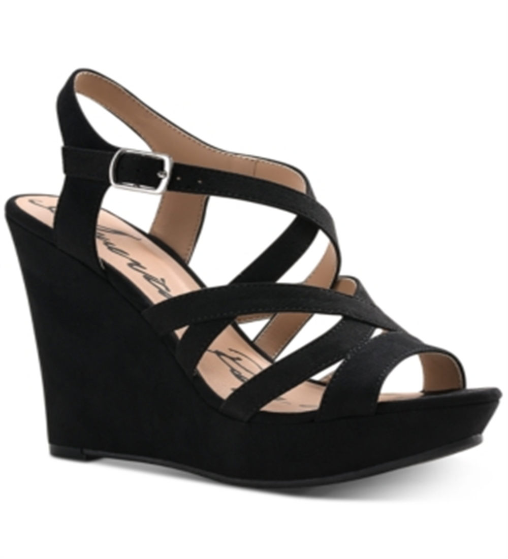 American Rag Women's Arielle Open Toe Casual Platform Sandals Black Size 10 M