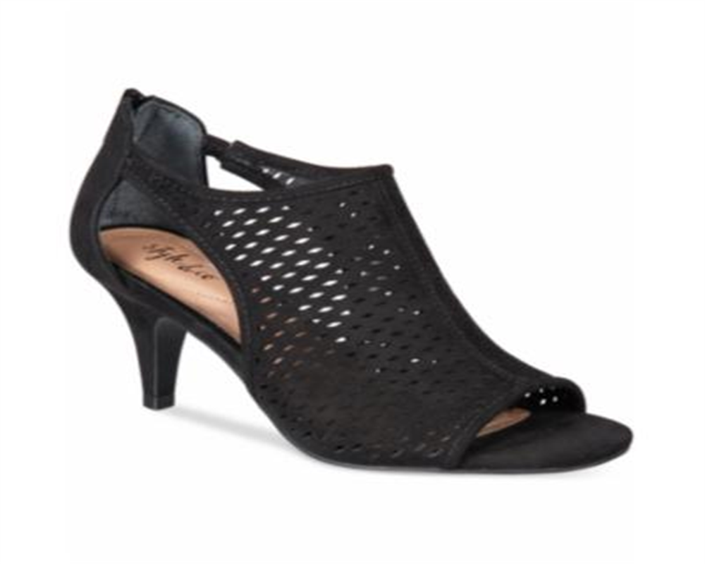 Style & Co Women's Haddiee Open Toe Classic Pumps Black Size 6.5 M