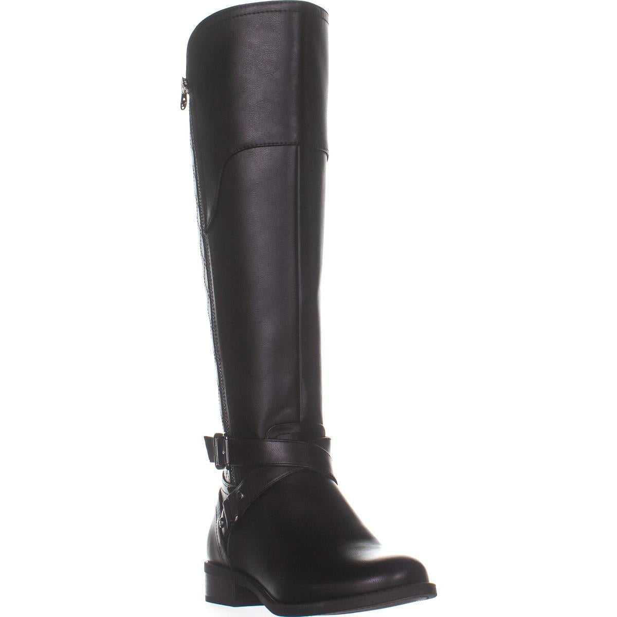 Guess Women's Haydin Faux Leather Riding Boots Black Size 7 M