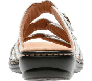 Clarks Women's Sandals White - White Leisa Grace Tri-Strap Button-Accent Leather Sandal - Women White Size 7 M-W