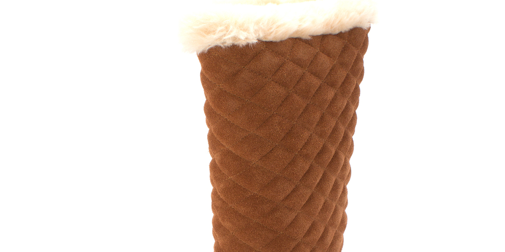 Style & Co Women's Quilted Fur Trim Cushioned Nickyy Round Toe Leather Snow Boots Brown Size 6 M