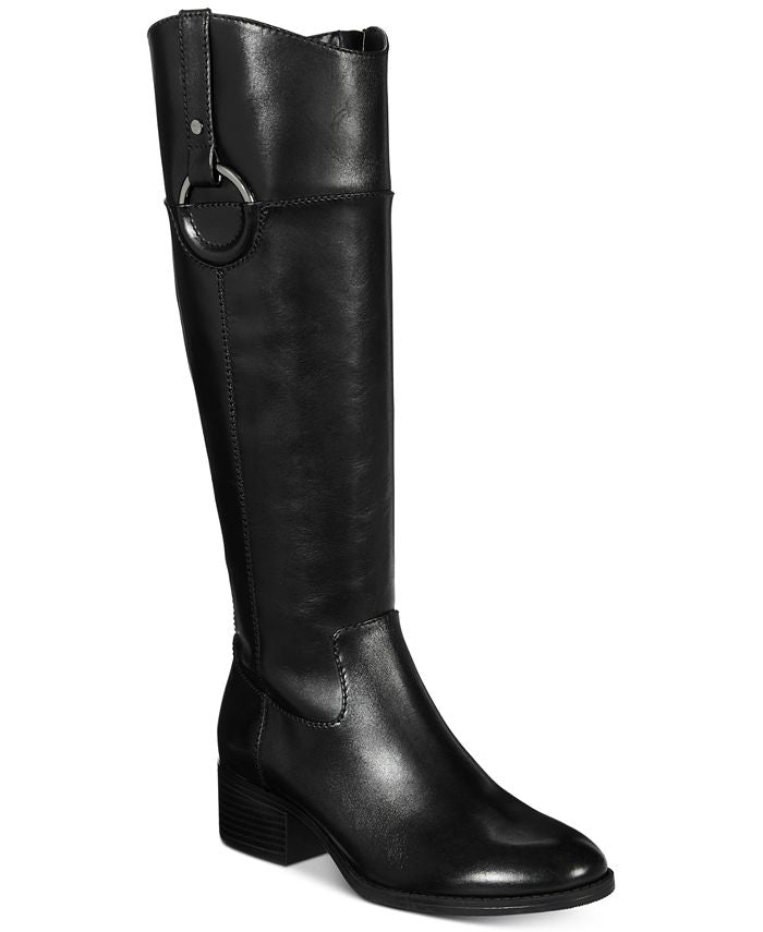 Alfani Womens Bexleyy Leather Knee-Hgh Riding Boots Black Size 8.5 M