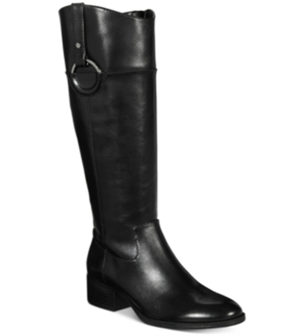Alfani Womens Bexleyy Leather Knee-Hgh Riding Boots Black Size 8.5 M