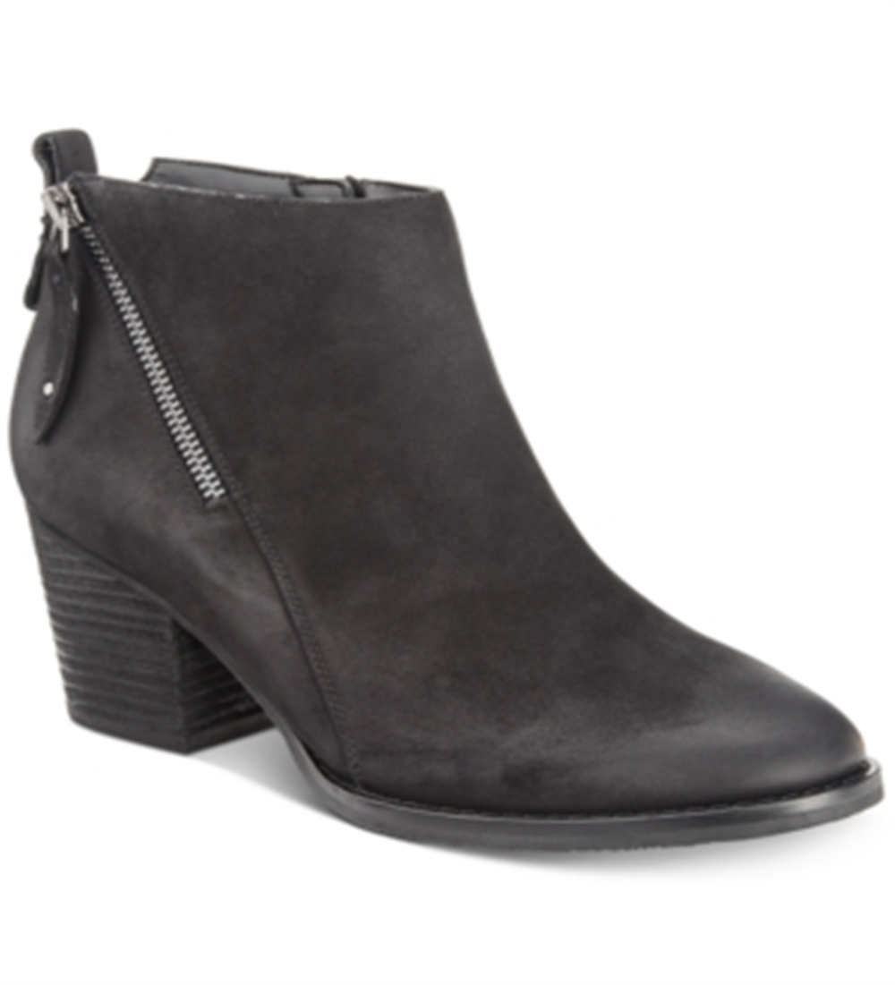 Aqua College Women's Nancy Nubuck Waterproof Booties Black Size 5.5 M