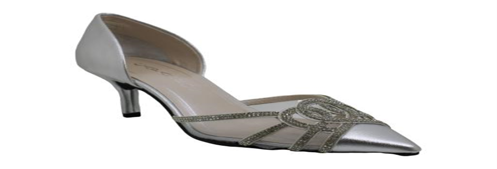 Caparros Women's Panzy Fabric Pointed Toe D orsay Pumps Silver Size 7