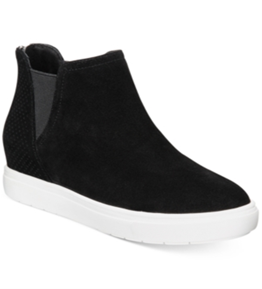 INC International Concepts Women's Tayla Fabric Low Top Pull on Fashion Sneakers Black Size 5.5 M