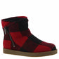 Indigo Rd. Women's Ashley Faux Fur Closed Toe Ankle Fashion Boots Red Size 8 M