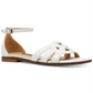 Nine West Women's Genna Leather Open Toe Casual Ankle Strap Sandals White Size 9 M