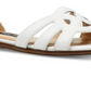 Nine West Women's Genna Leather Open Toe Casual Ankle Strap Sandals White Size 9 M