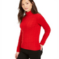 Charter Club Women's Cable Knit Turtleneck Sweater Red Size Petite XL