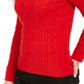 Charter Club Women's Cable Knit Turtleneck Sweater Red Size Petite XL