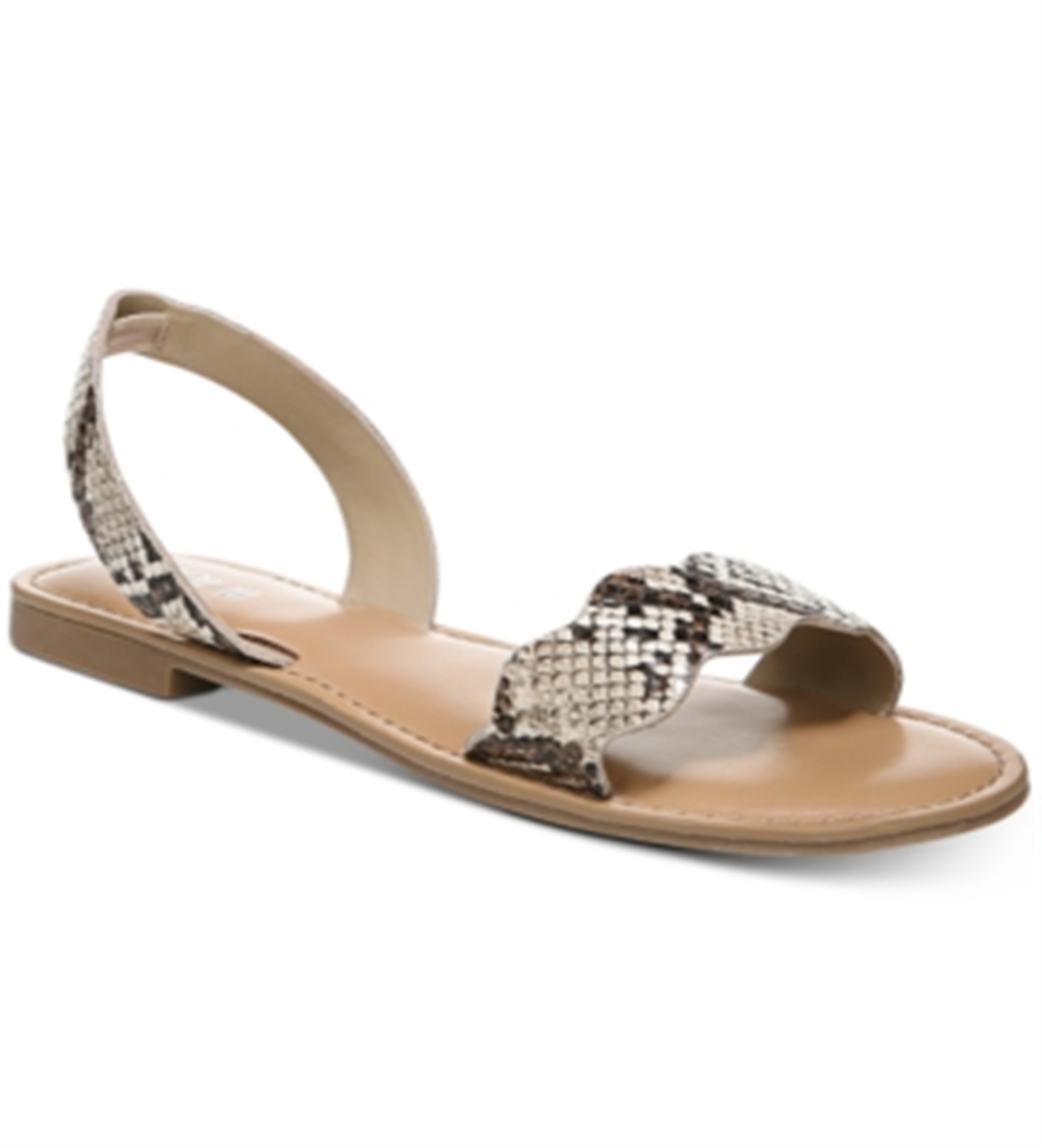 Bar III Women's Leena Open Toe Casual Slingback Sandals Brown Size 8 M