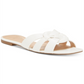 INC International Concepts Women's Gargi Knot Front Slide Sandals White Size 9 M