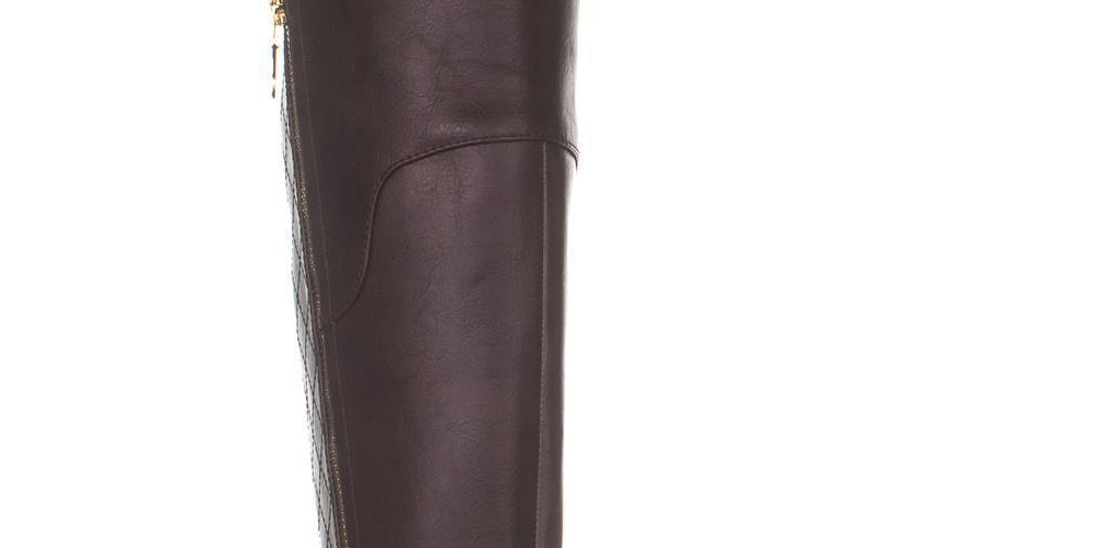 Guess Women's Haydin Faux Leather Tall Riding Boots Brown  Size 8 M