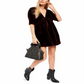 Free People Women's Velvet Mini Dress Red Size Large